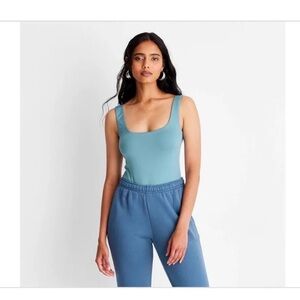 a new day Teal Sleeveless Bodysuit